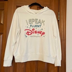 Disney Parks Walt Disney World I Speak Fluent Disney Hoodie Sweatshirt Kids XL